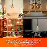 COLGANTE METÁLICO SESTUS TECNOLITE 1.50 METROS DE ALTURA POTENCIA MÁXIMA 360W 6 BASES E27 NO INCLUYE FOCOS
