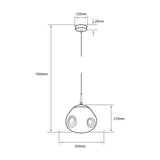 COLGANTE DE CRISTAL SAIPH TECNOLITE 1.50 METROS DE ALTURA POTENCIA MÁXIMA 60W BASE E27 NO INCLUYE FOCO ***HAE***