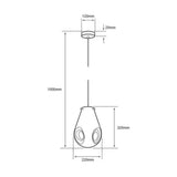 LUMINARIO COLGANTE T/SARIN S/L 100-240V E27  CRISTAL COBRE TECNOLITE ***TECNOLITE HAE***