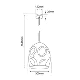 COLGANTE DE CRISTAL PROPUS TECNOLITE 1.54 METROS DE ALTURA POTENCIA MÁXIMA 60W BASE E27 NO INCLUYE FOCO ***TECNOLITE HAE***