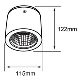 LÁMPARA DE INTERIOR LED ASHLESHA I TECNOLITE 20W SPOT LUZ SUAVE CÁLIDA LED INTEGRADO