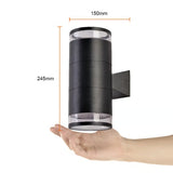 LUMINARIO EXT MURO LED 20W 30K NEGRO