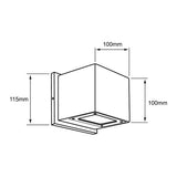EXT MURO LED 20W30KNEGRO