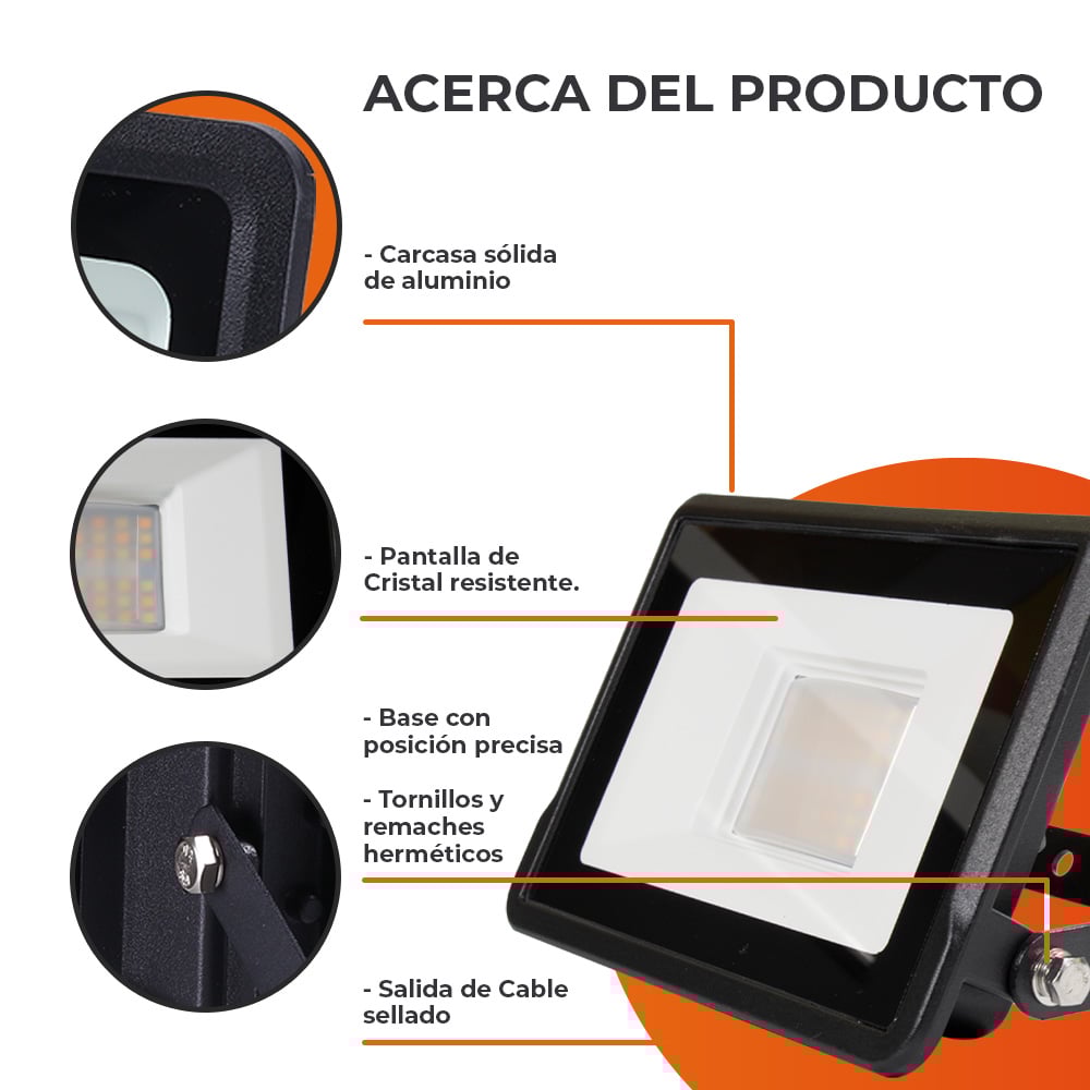 REFLECTOR LED SMART WIFI 20W. RGB + L.B. IP65 ATENUABLE COMPATIBLE APP MOVIL Y ASIST. VOZ ***HAE2025***