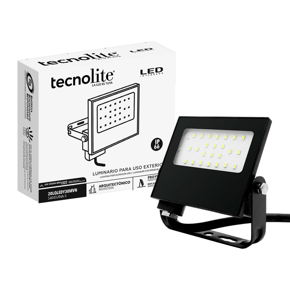 REFLECTOR EXT LED 20W 100-240V 1800LM 3000K NGR