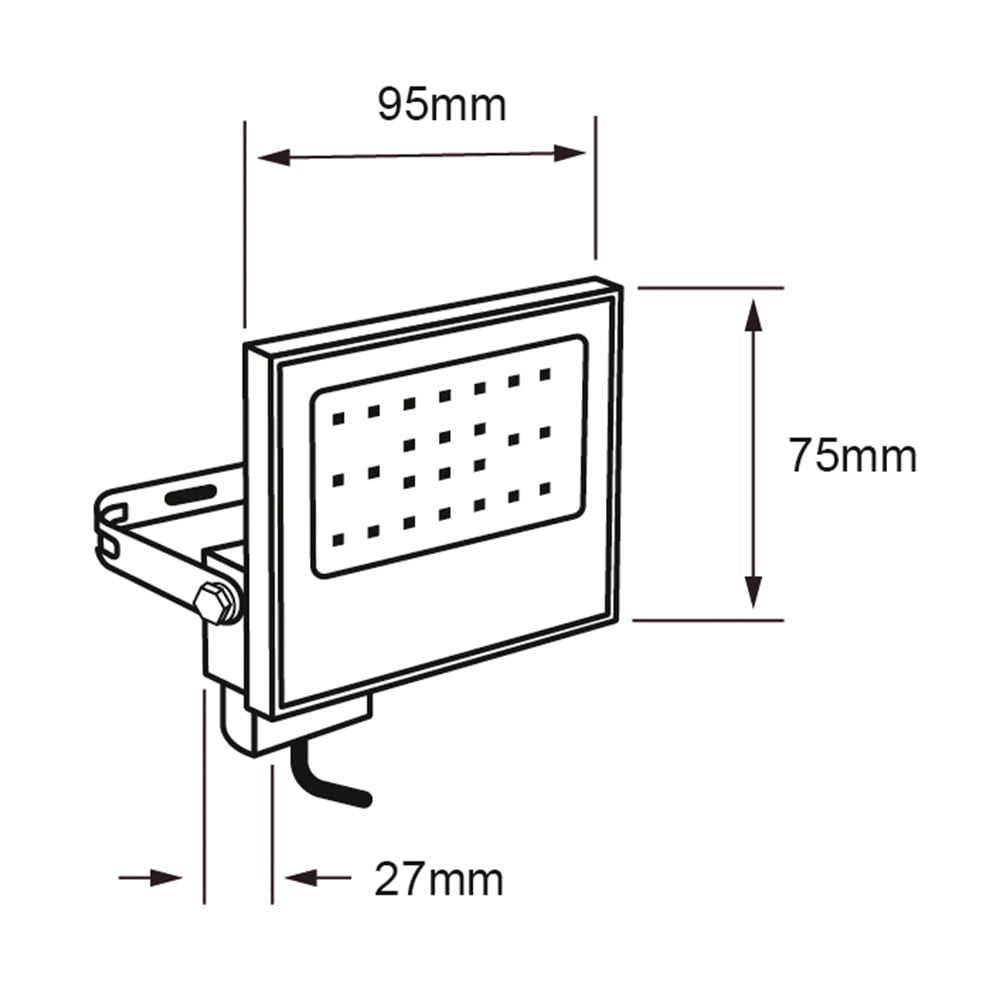 REFLECTOR EXT LED 20W 100-240V 1800LM 3000K NGR