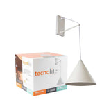 LÁMPARA DE INTERIOR TECNOLITE OKUL I PARA SOBREPONER EN MURO BASE E27 ***TECNOLITE HAE***