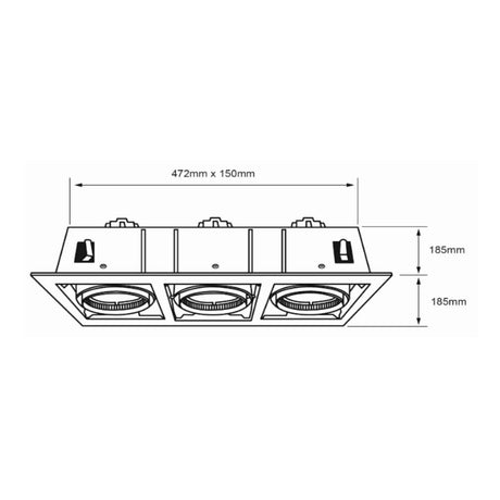 INTERIOR EMPOTRADOS S/L 100-240VE27 BLANCO *** HASTA AGOTAR ***