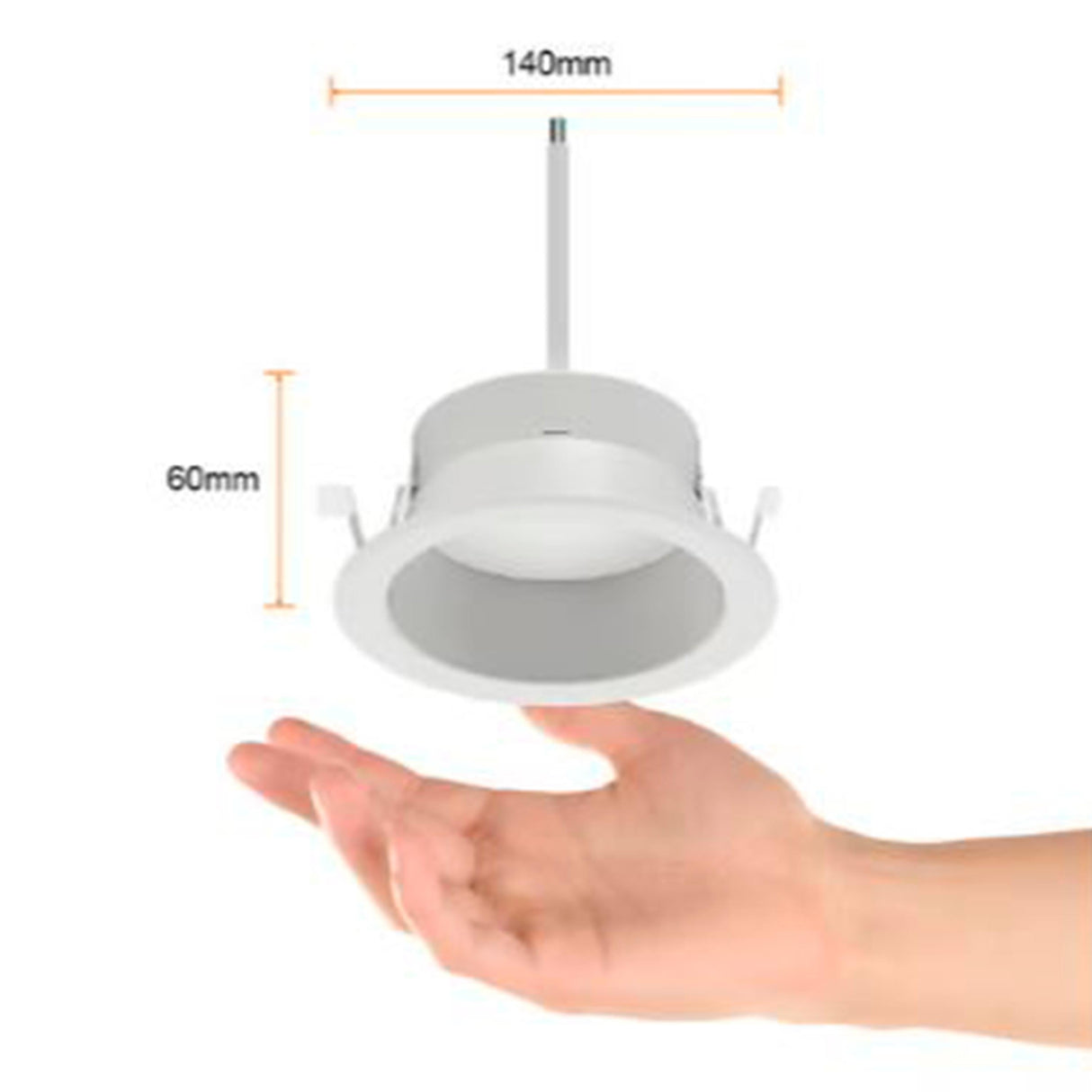 LUMINARIO INT. EMPOT. TECHO 20W/100-277V. 3000K BLANCO LUZ SUAVE CALIDA KAMUY