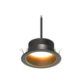 LUMINARIO INT. EMPOT. TECHO 20W/100-277V. 3000K NEGRO LUZ SUAVE CALIDA KAMUY