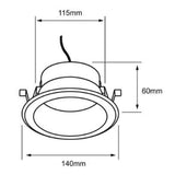 LAMPARA EMPOTRABLE DOWNLIGHT LED 20 W LUZ CALIDA BRILLANTE ANTIDESLUMBRANTE NO ATENUABLE 20YDLED015MV30N