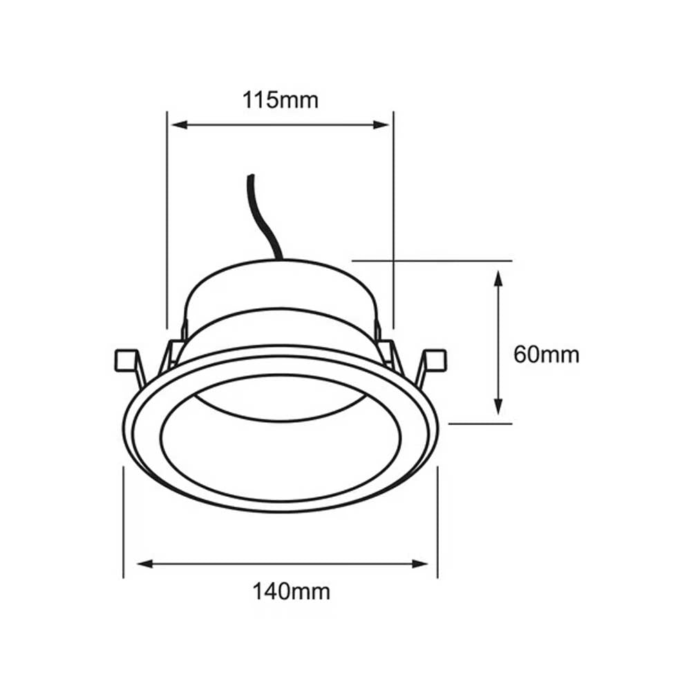 LAMPARA EMPOTRABLE DOWNLIGHT LED 20 W LUZ NEUTRA ANTIDESLUMBRANTE NO ATENUABLE 20YDLED015MV40N