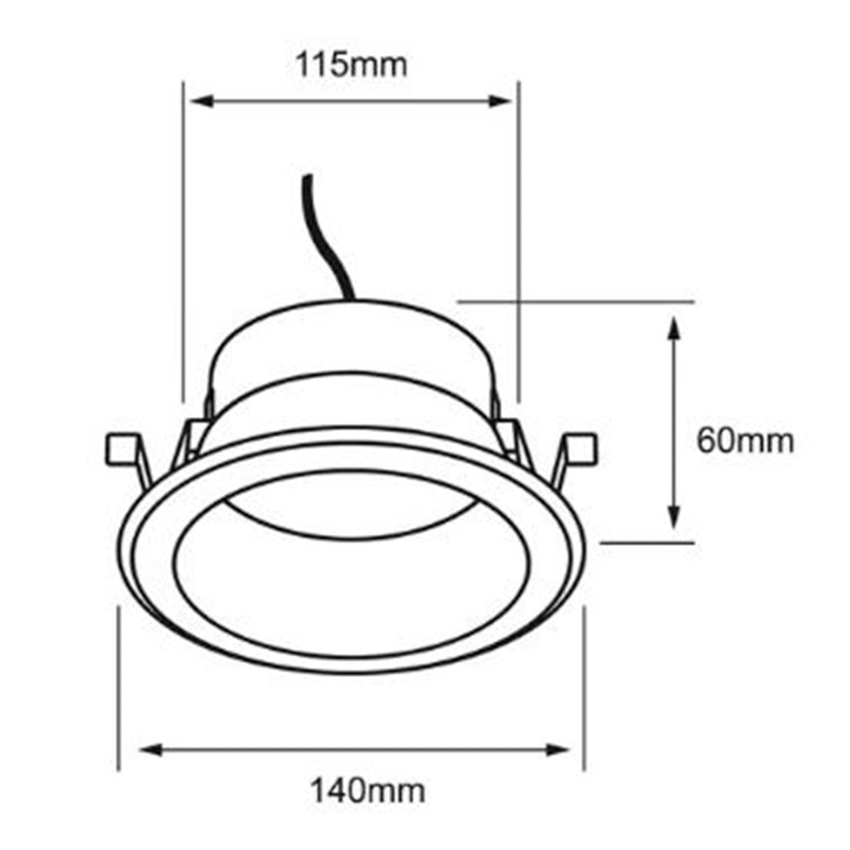 LUMINARIO INT. EMPOT. TECHO 20W/100-277V. 6500K BLANCO L.D. KAMUY