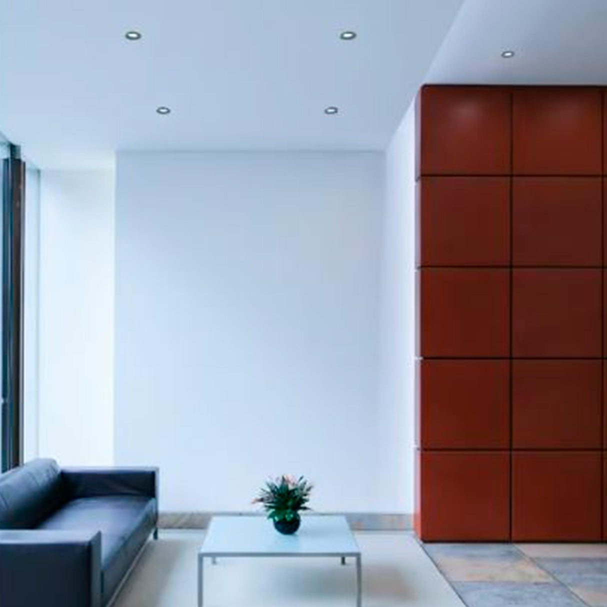 LUMINARIO INT. EMPOT. TECHO 20W/100-277V. 6500K NEGRO L.D. KAMUY