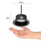 LUMINARIO INT. EMPOT. TECHO 20W/100-277V. 6500K NEGRO L.D. KAMUY