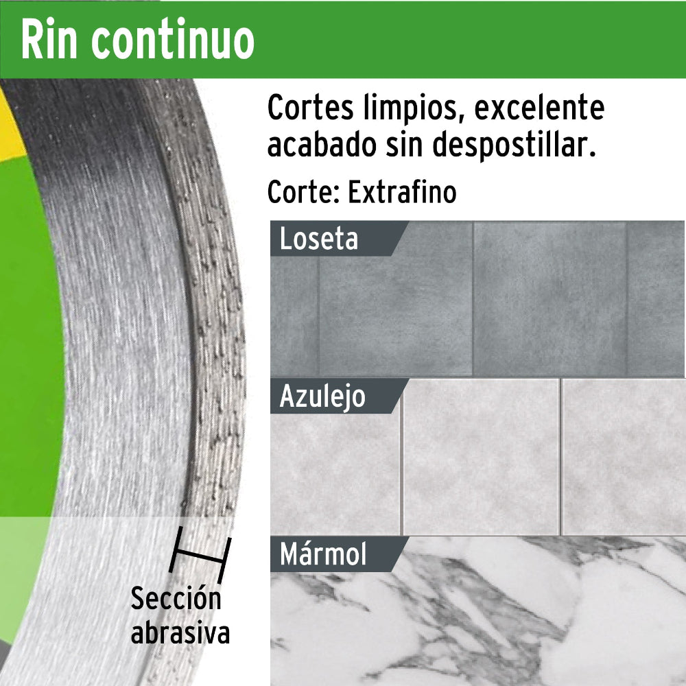 DISCO DE DIAMANTE RIN CONTINUO 7" PRETUL