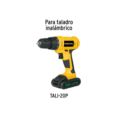 BATERIA ION LITIO 20V PARA TALADRO TALI-20P PRETUL BAT-20P*** HAE ***