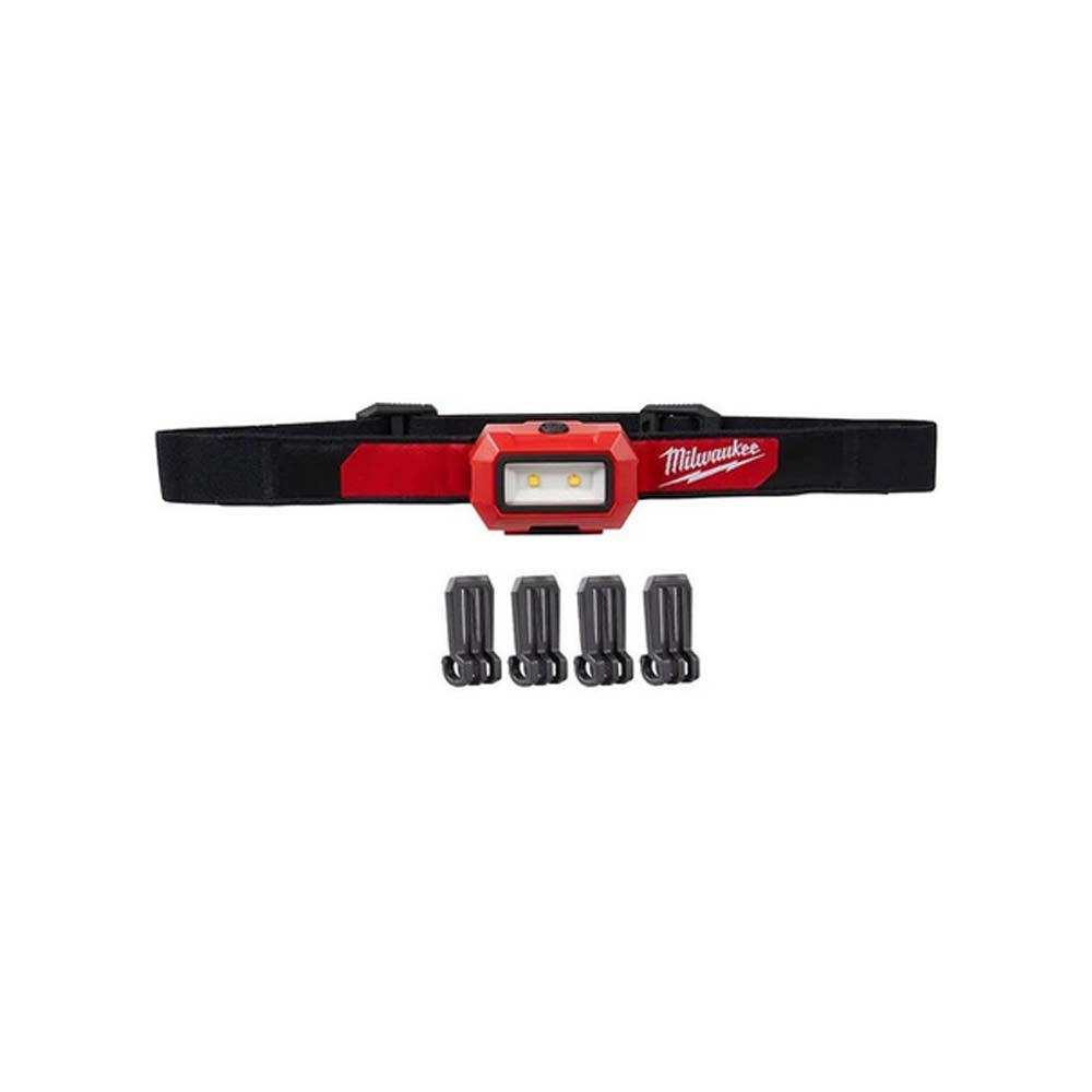 LINTERNA PARA CASCO / CABEZA 300 LUMENES 4 CLIPS PARA CASCO 3 BATERIAS AAA MILWAUKEE