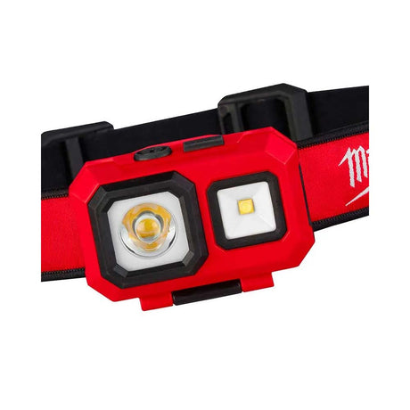 LINTERNA PARA CASCO / CABEZA 450 LUMENES 4 CLIPS PARA CASCO 3 BATERIAS AAA MILWAUKEE