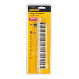 JGO. 9 DADOS 6 PUNTAS STD. 3/8" - 7/8" 21185 JD-3/8X10SAE-P TRUPER PRETUL