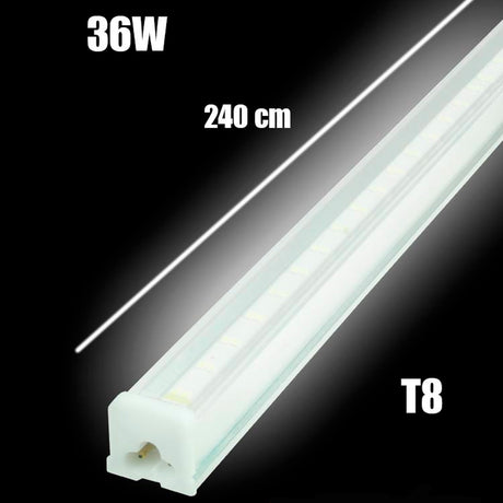 TUBO T8 36W 2.40M 6500K DOB TIRA BASE D/ALUM TRANSP GOODWILL ***HAE2025***