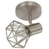 LAMPARA DE TECHO NIQUEL SATINADO 1 LUZ E27 60W DISENO VINTAGE