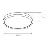 LUMINARIO INT SOBREPONER TECHO LED 21W CCT NIQUEL
