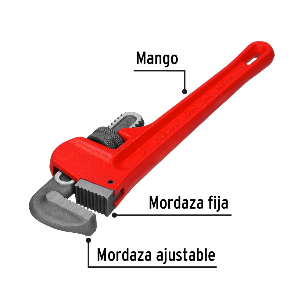 LLAVE PARA TUBO STILSON 10" PRETUL