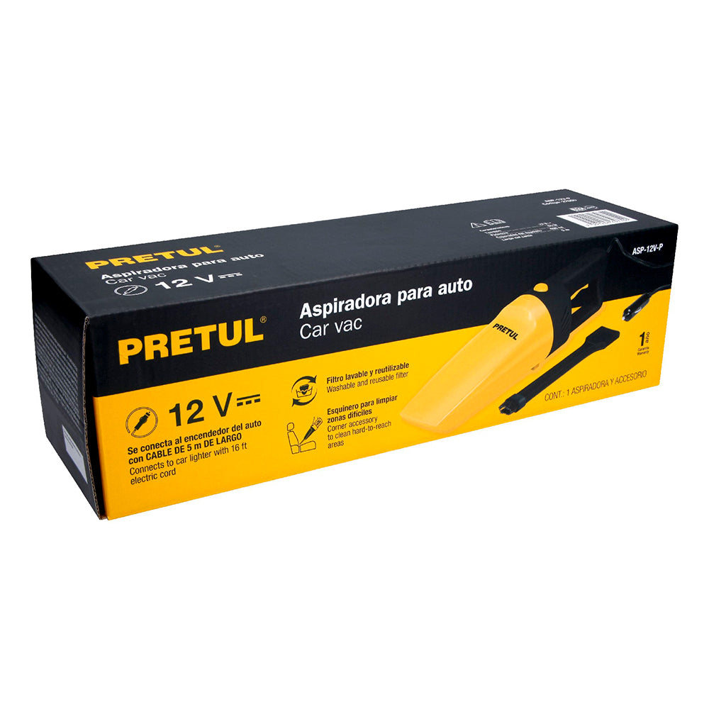 ASPIRADORA PARA AUTO 60W/12V. ASP-12V-P 22090 TRUPER