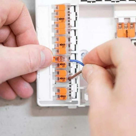 CONECTOR DE EMPALME 2 CONDUCTORES C/PALANCAS DE OPERACION CAL 10 AWG