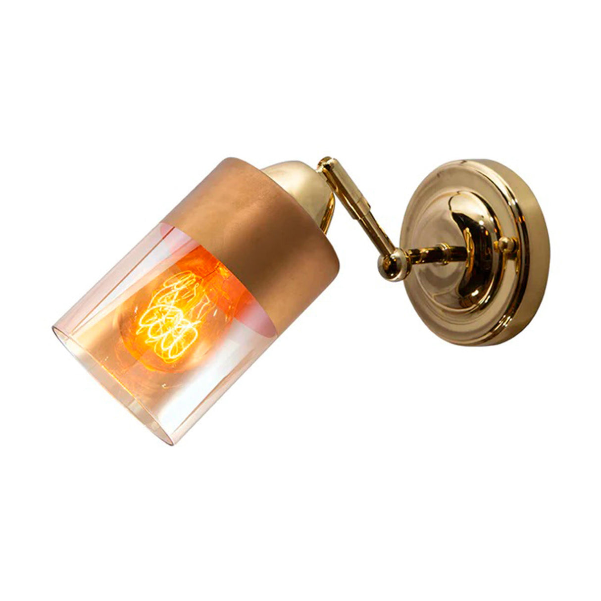 APLIQUE DE PARED MODERNO ACABADO BRONCE PULIDO E27 1 LUZ *** EXHIBIDO ***