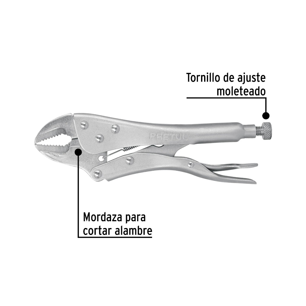 PINZA DE PRESION 10" MORDAZA RECTA PRETUL