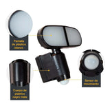 REFLECTOR SOLAR LED DOBLE CON SENSOR MOVIMIENTO 8W IP44 6500K