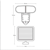 REFLECTOR SOLAR LED DOBLE CON SENSOR MOVIMIENTO 8W IP44 6500K