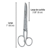 TIJERA PARA COSTURA OJO GRANDE 7" PRETUL