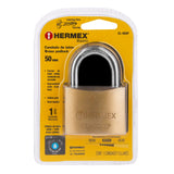CANDADO DE LATON 50MM LLAVE TETRA BLISTER HERMEX BASIC MCA TRUPER