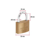 CANDADO DE LATON 50MM LLAVE TETRA BLISTER HERMEX BASIC MCA TRUPER