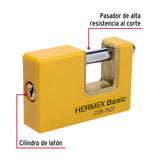 CANDADO ANTIPALANCA 75MM CUERPO METALICO HERMEX