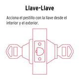 CERROJO LATON BRILLANTE LLAVE-LLAVE HERMEX BASIC CERO-12P