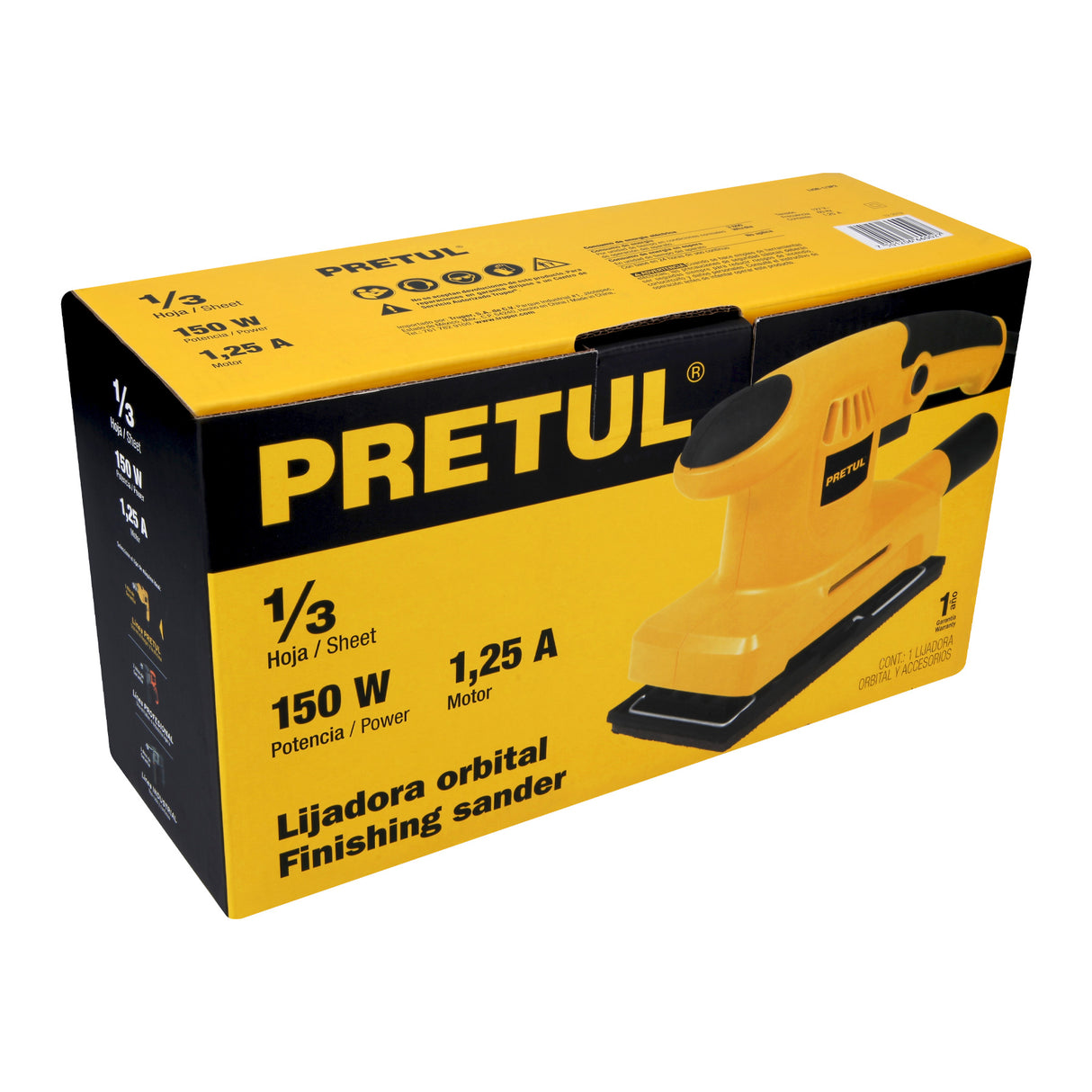 LIJADORA ORBITAL 1.25A. 150W/127V. 60HZ. LIOR-1/3P3 23999 TRUPER