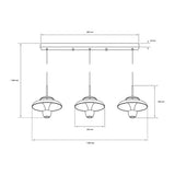 LUMINARIO INT SUSP LED 23W 30K NEGRO CROMO