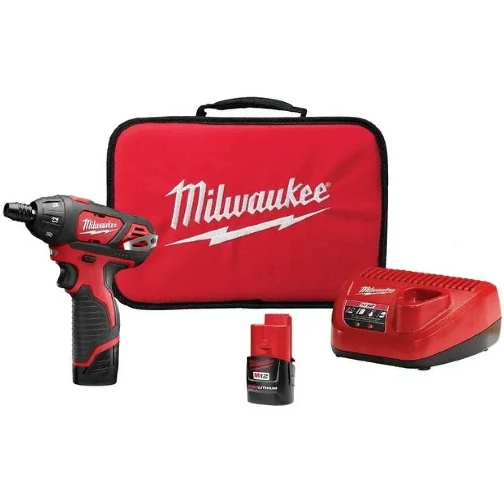 KIT DESTORNILLADOR HEXAGONAL 1/4" M12 INCLUYE2 BATERIAS 12 VOLTS REDLITHIUM ION CAPACIDAD EXTENDIDA XC 1.5AMP M12 1 CARGADOR DE BATERIA REDLITHIUM DE IONES DE LITIO M12 MILWAUKEE