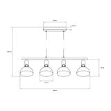 LUMINARIO INT SUSP S/L 100-240V E27 NEGRO 240CTL8002MVN