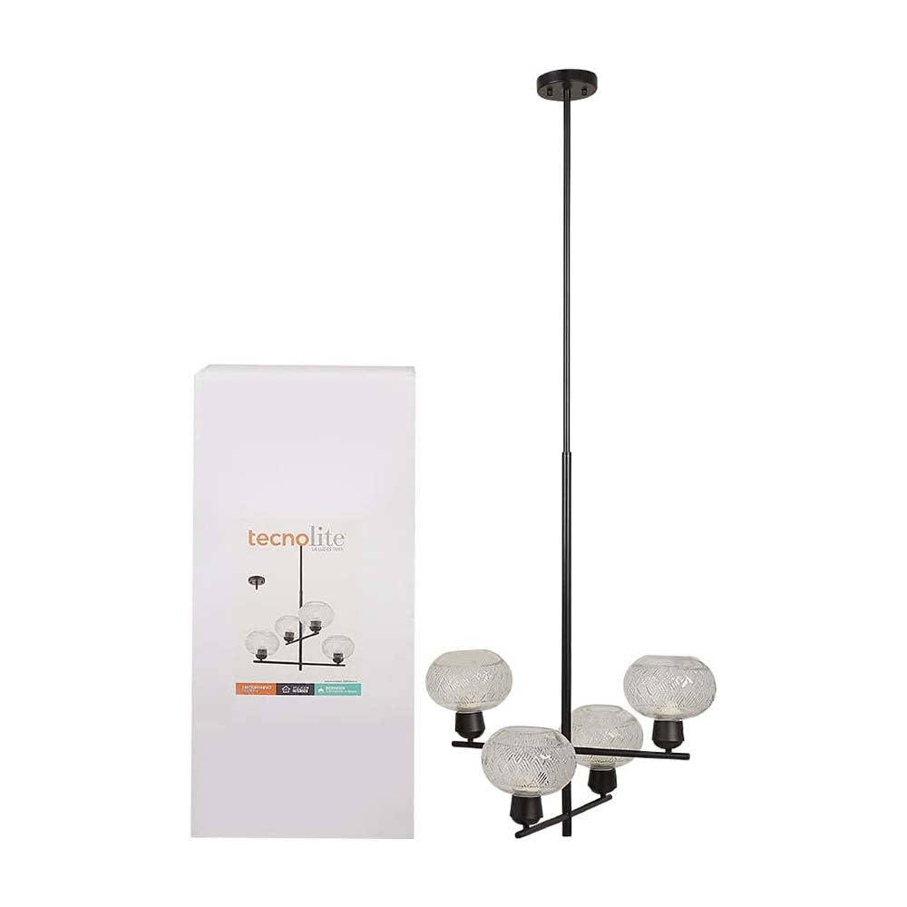 COLGANTE DE CRISTAL TECNOLITE DIADEM II 1.5M DE ALTURA 240W CUATRO BASES E27 NO INCLUYE FOCOS ***TECNOLITE HAE***