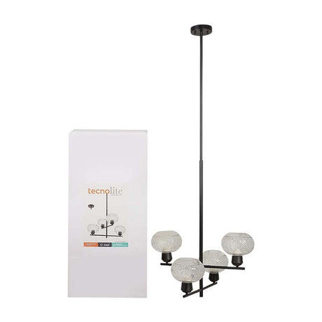 COLGANTE DE CRISTAL TECNOLITE DIADEM II 1.5M DE ALTURA 240W CUATRO BASES E27 NO INCLUYE FOCOS ***TECNOLITE HAE***