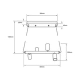LUMINARIO INT. COLG. 4X8.5W/100-240V. KANG