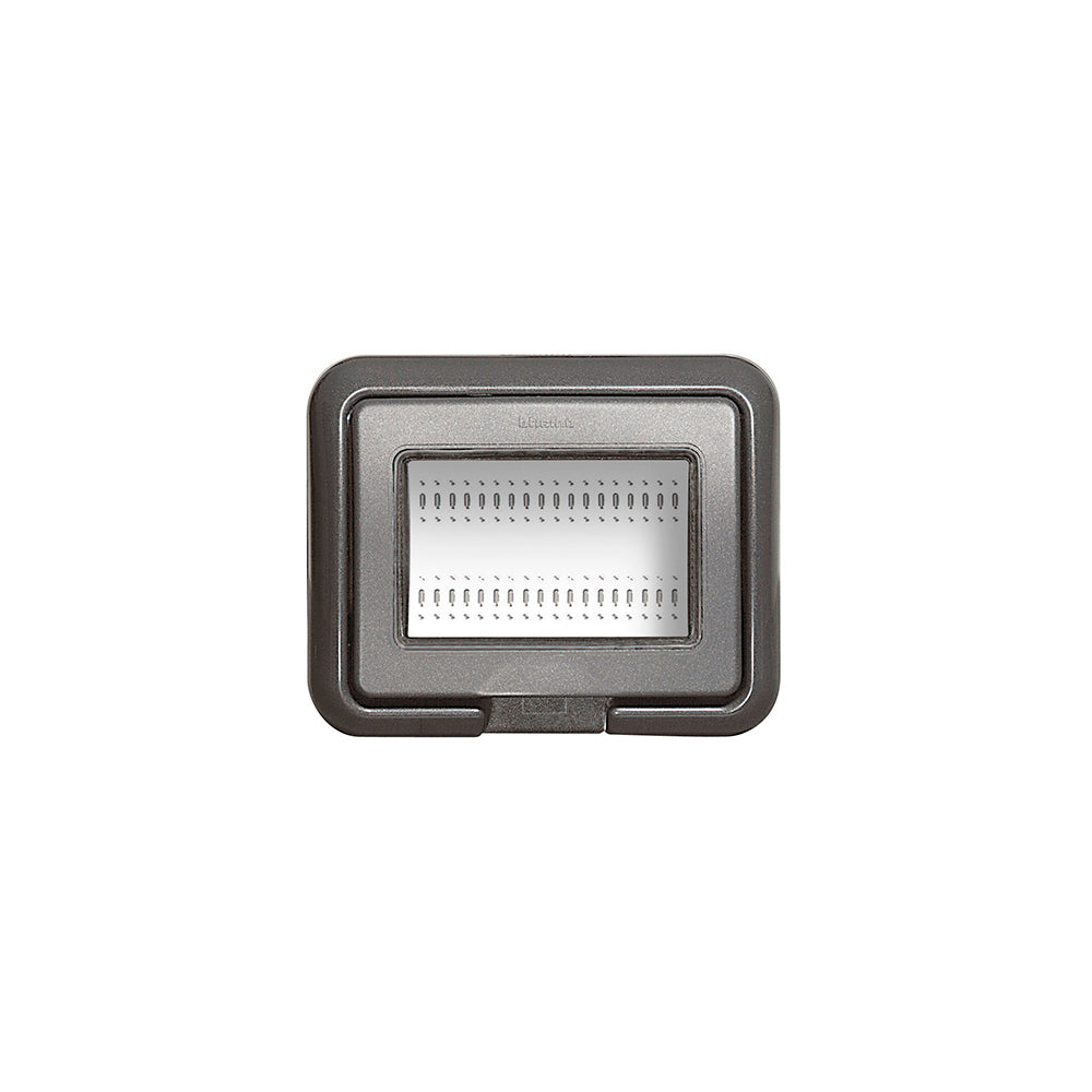 PLACA RESISTENTE A LA INTEMPERIE 3 MODULOS NEGRO (NO REQUIERE CHASIS)