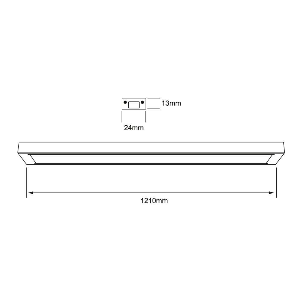 INTERIOR REGLETA LED 24W 4000K NEGRO