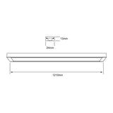 INTERIOR REGLETA LED 24W 6500K NEGRO