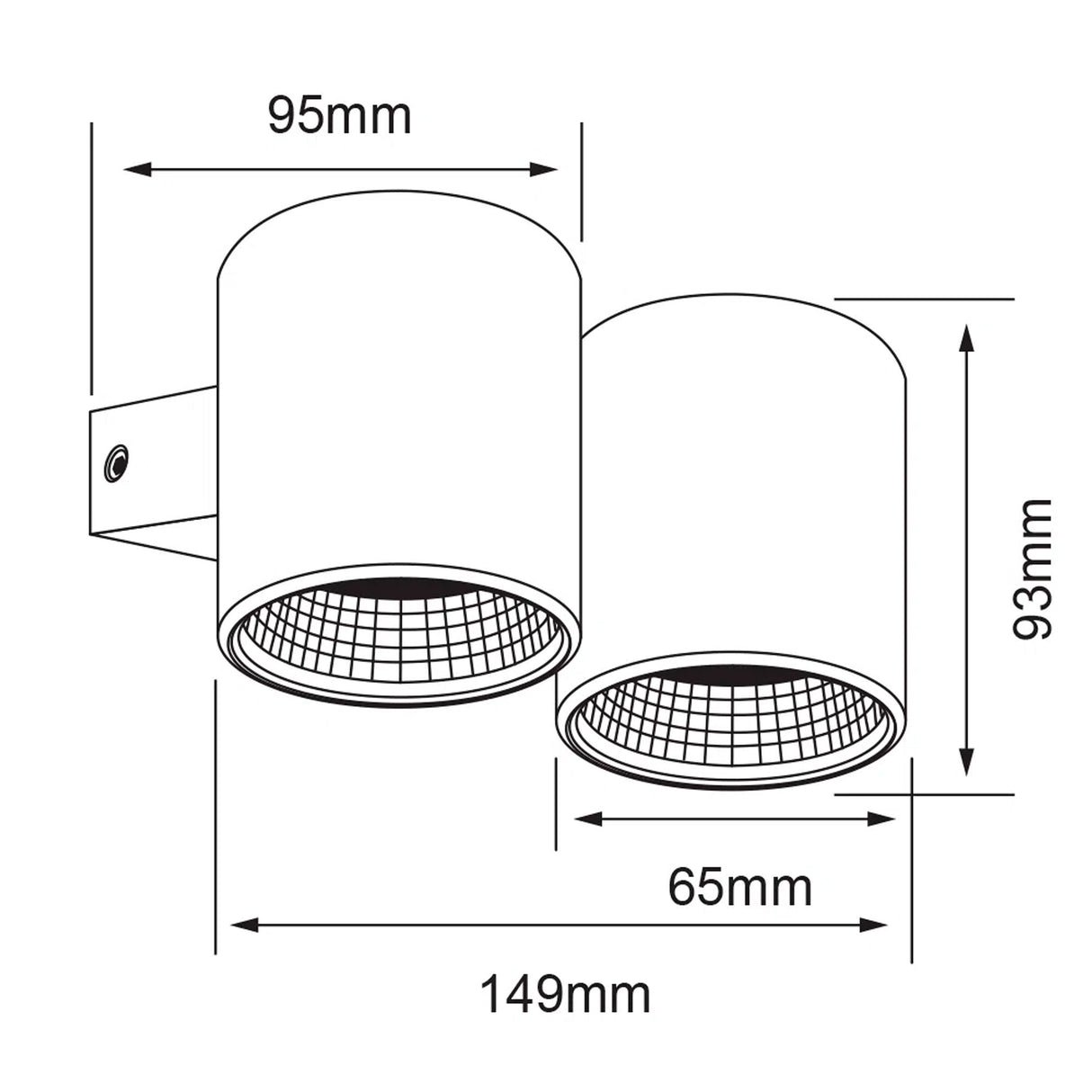 LÁMPARA DE EXTERIOR LED KAUS II TECNOLITE PARED ARBOTANTE 24W LUZ SUAVE CÁLIDA IP44 CUATRO FUENTES DE LUZ LED INTEGRADO ***HAE2024***